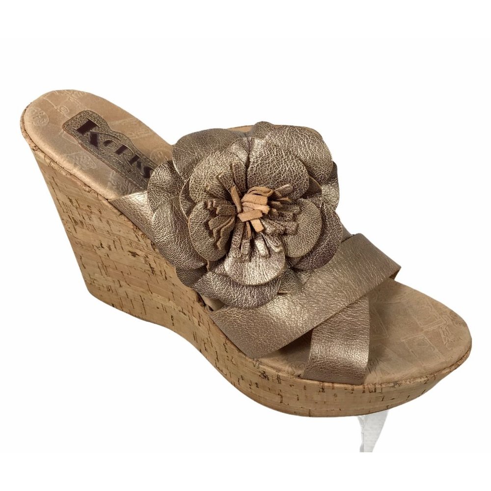 Korks by Kork-Ease Cork Platform Wedge Sandals
